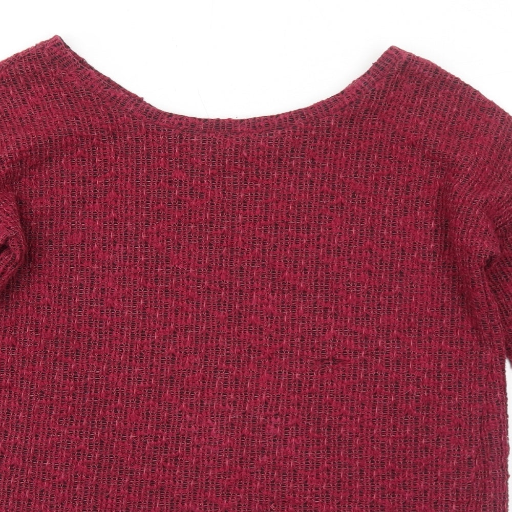 NEXT Womens Pink Round Neck Polyester Pullover Jumper Size 6
