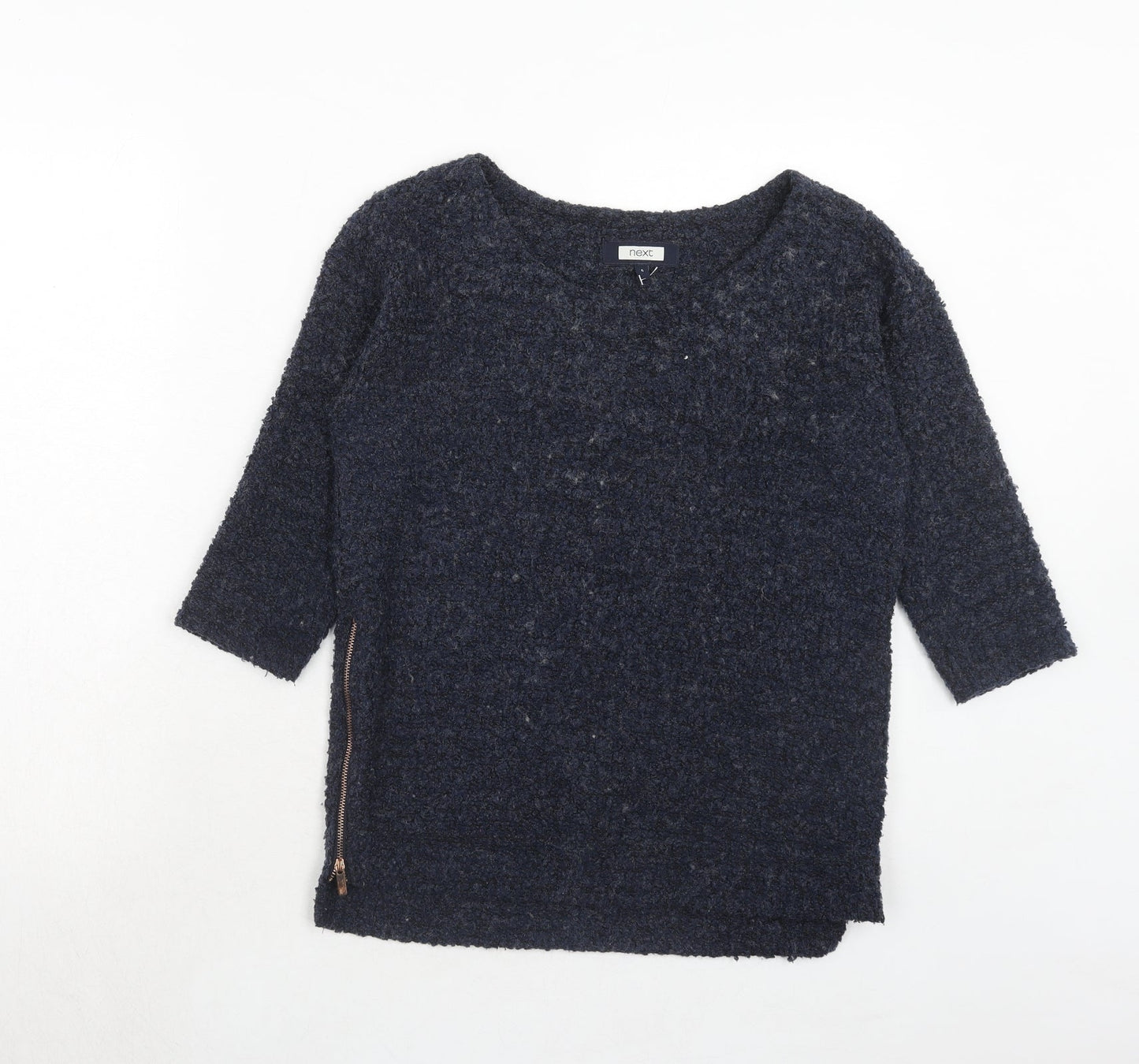 NEXT Womens Blue Boat Neck Polyester Pullover Jumper Size 6