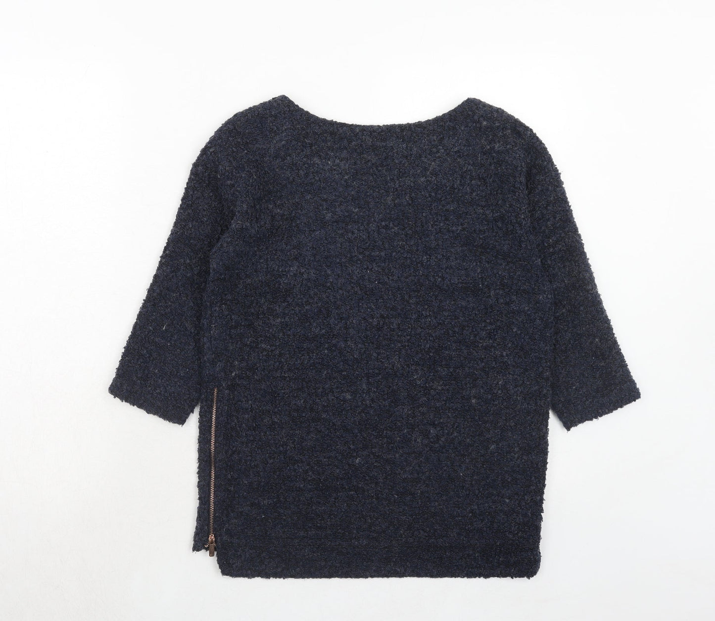 NEXT Womens Blue Boat Neck Polyester Pullover Jumper Size 6