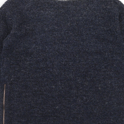 Next Womens Blue Boat Neck Polyester Pullover Jumper Size 6