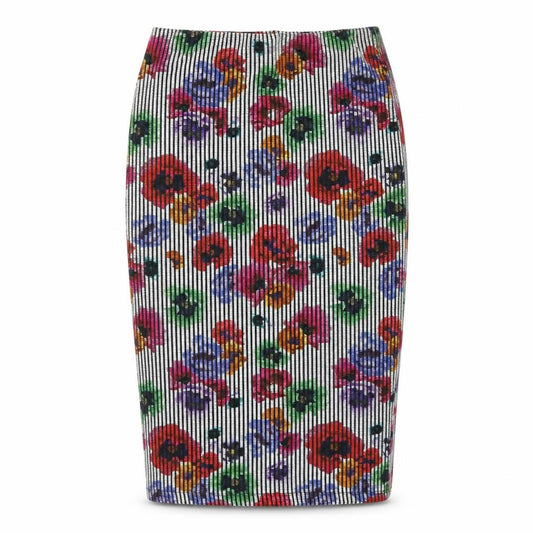 Zara Womens Multicoloured Floral Polyester Bandage Skirt Size M