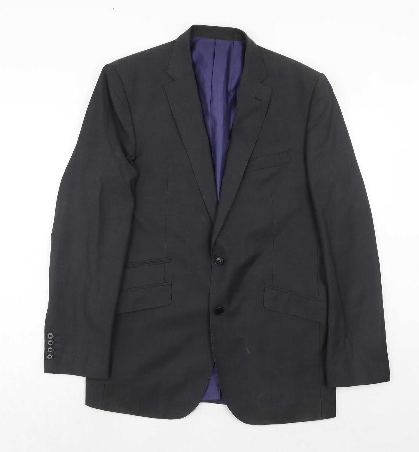 Autograph Mens Grey Polyester Jacket Suit Jacket Size 42 Regular