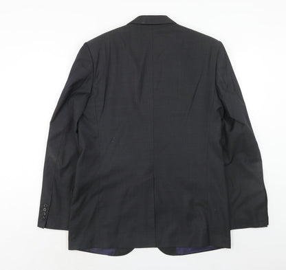 Autograph Mens Grey Polyester Jacket Suit Jacket Size 42 Regular