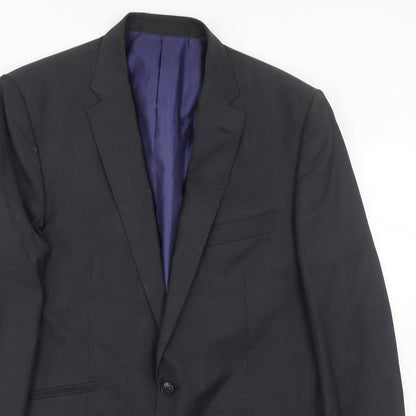 Autograph Mens Grey Polyester Jacket Suit Jacket Size 42 Regular