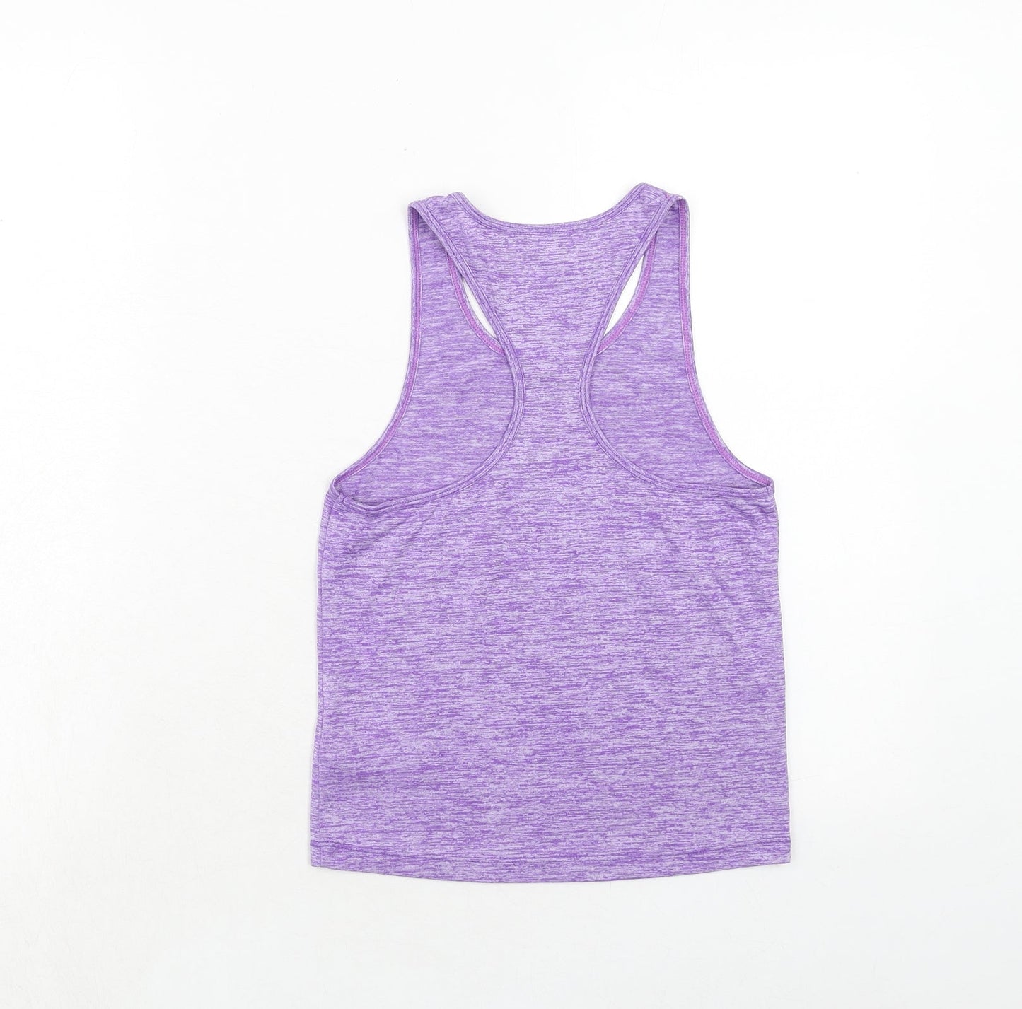 USA Pro Girls Purple Polyester Pullover Tank Size 7-8 Years Scoop Neck Pullover - Marl