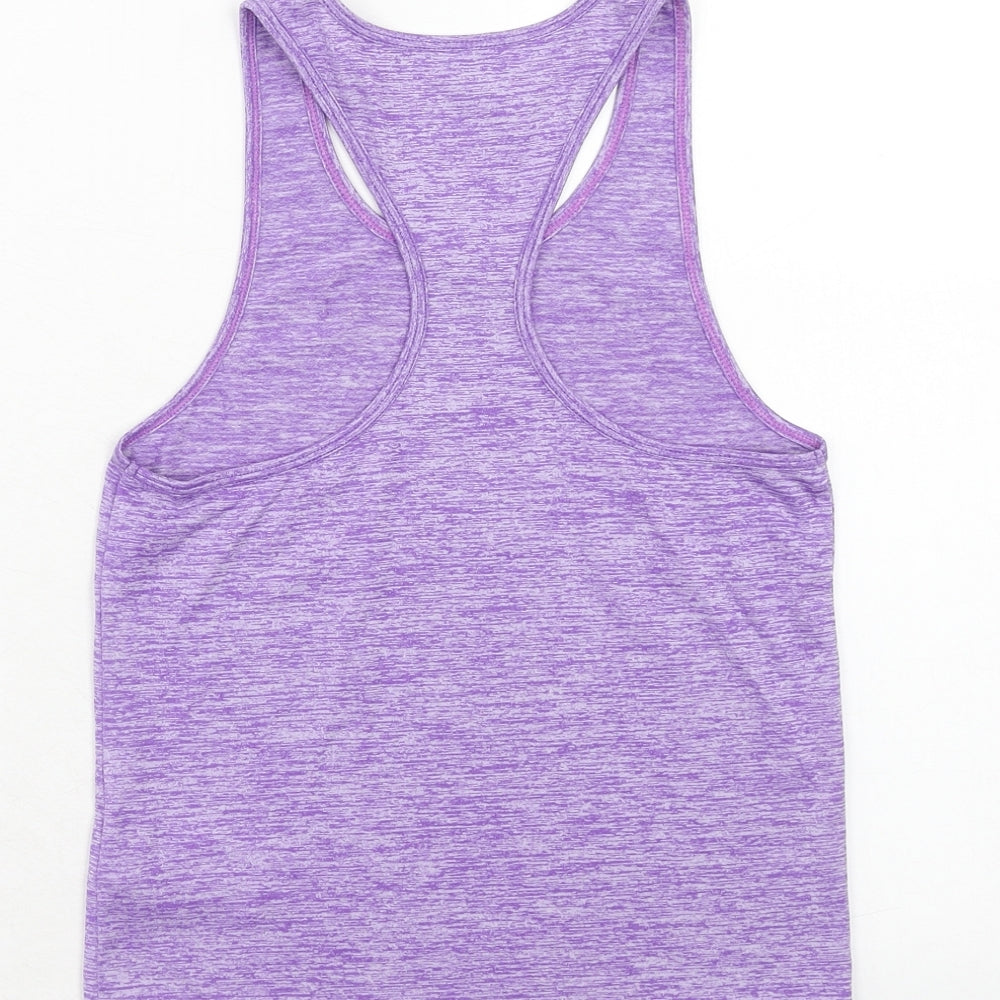 USA Pro Girls Purple Polyester Pullover Tank Size 7-8 Years Scoop Neck Pullover - Marl