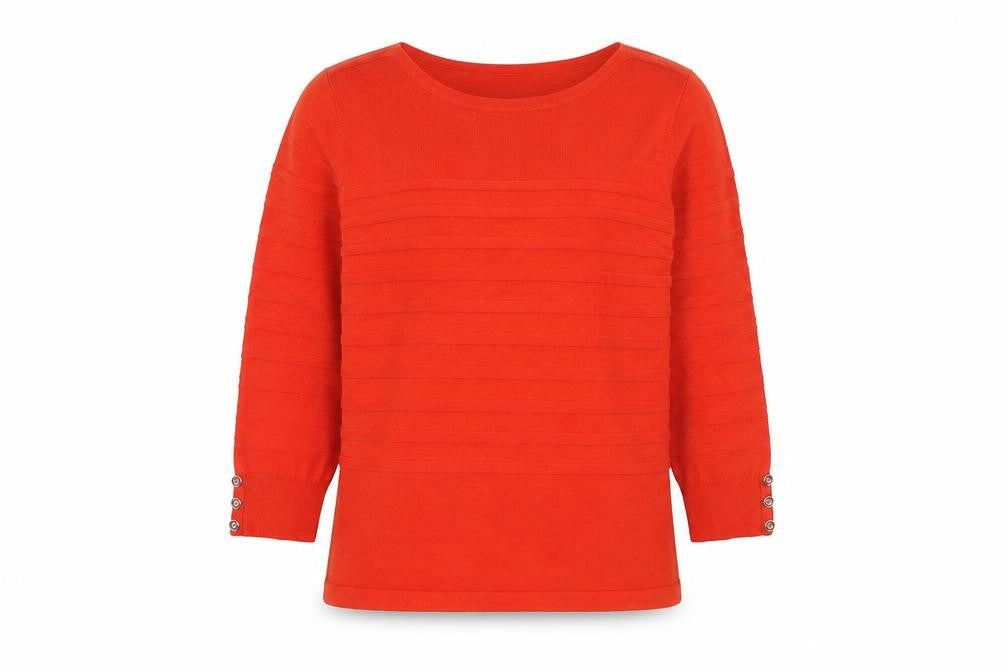 Principles Womens Red Round Neck Acrylic Pullover Jumper Size 14