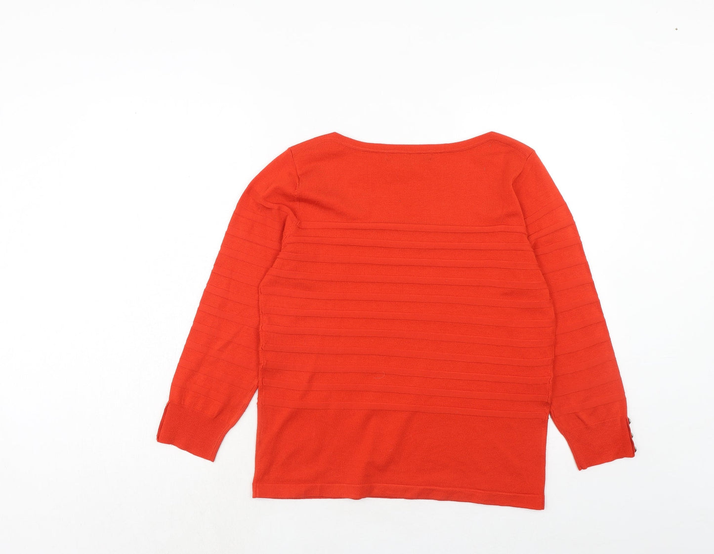 Principles Womens Red Round Neck Acrylic Pullover Jumper Size 14