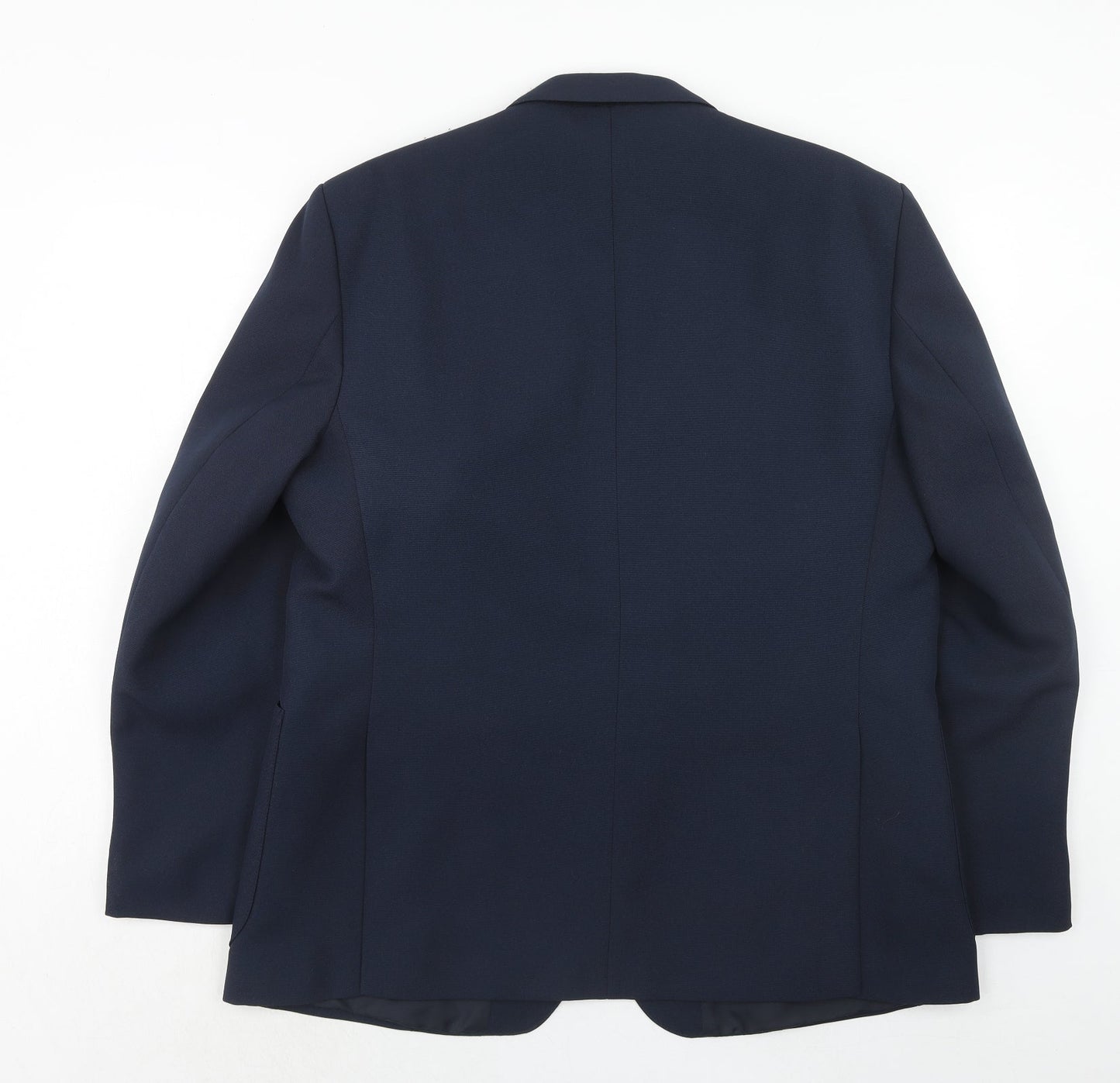 Greenwoods Mens Blue Polyester Jacket Suit Jacket Size 44 Regular