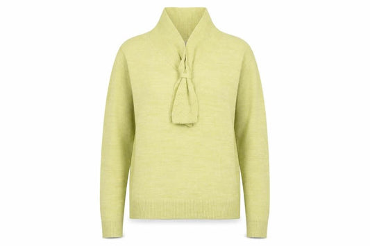 EWM Womens Green Collared Acrylic Pullover Jumper Size 10