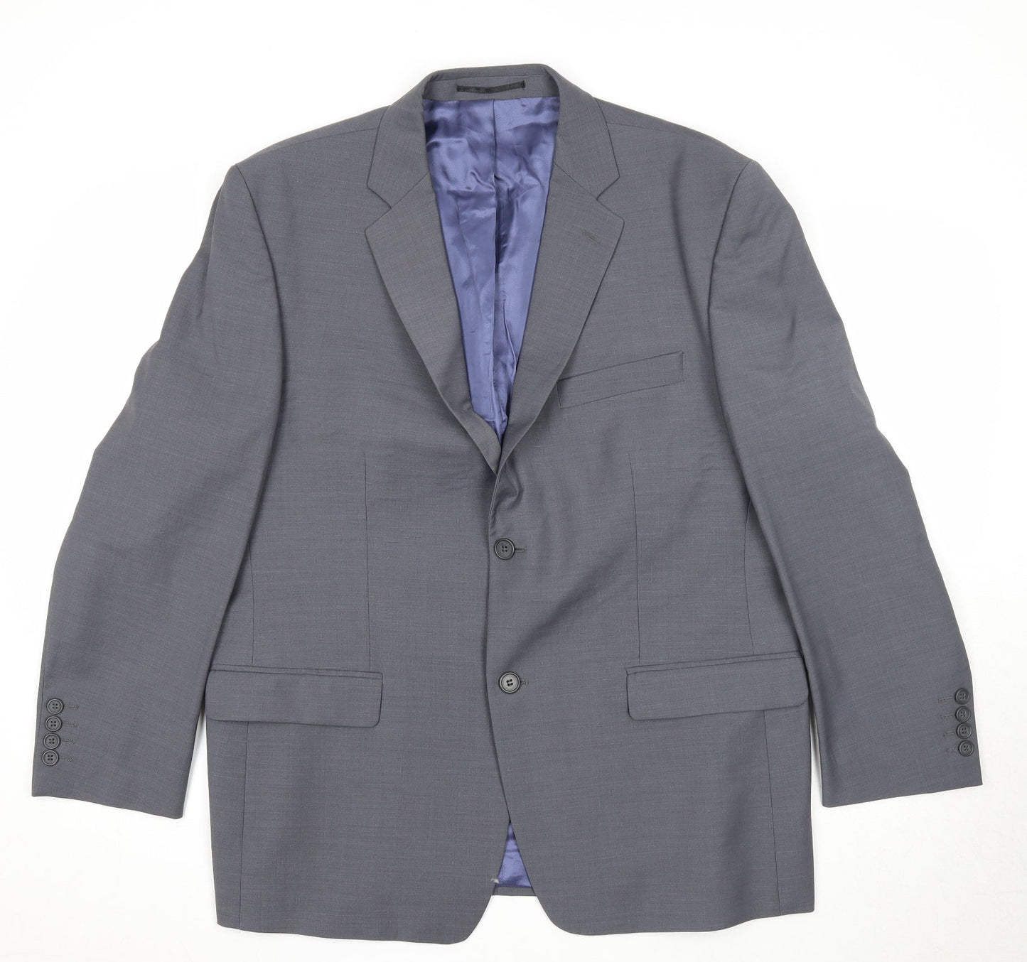 Yunsa Mens Grey Polyester Jacket Suit Jacket Size 44 Regular