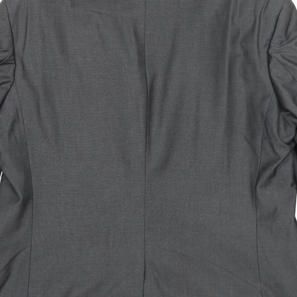 BHS Mens Grey Polyester Jacket Suit Jacket Size 42 Regular