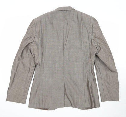 Next Mens Beige Wool Jacket Suit Jacket Size 40 Regular