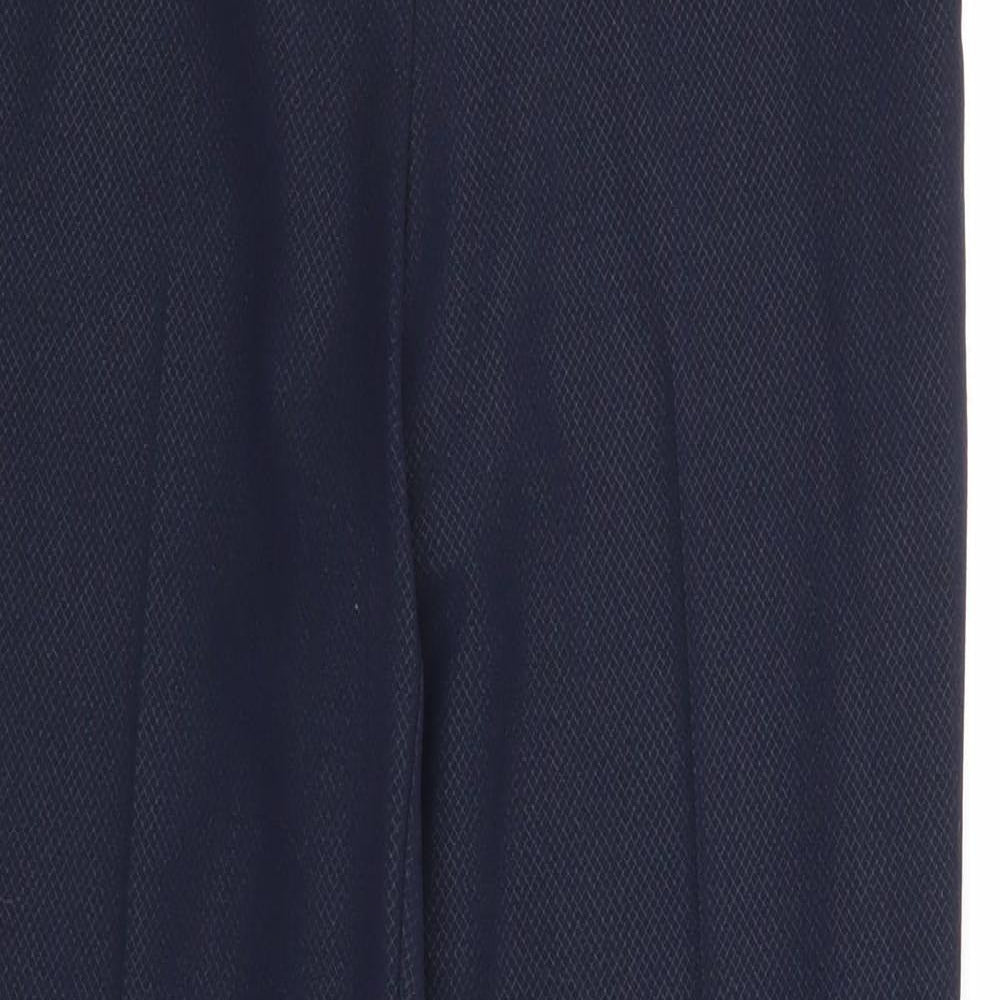 Marks and Spencer Womens Blue Polyester Trousers Size 10 Regular Zip