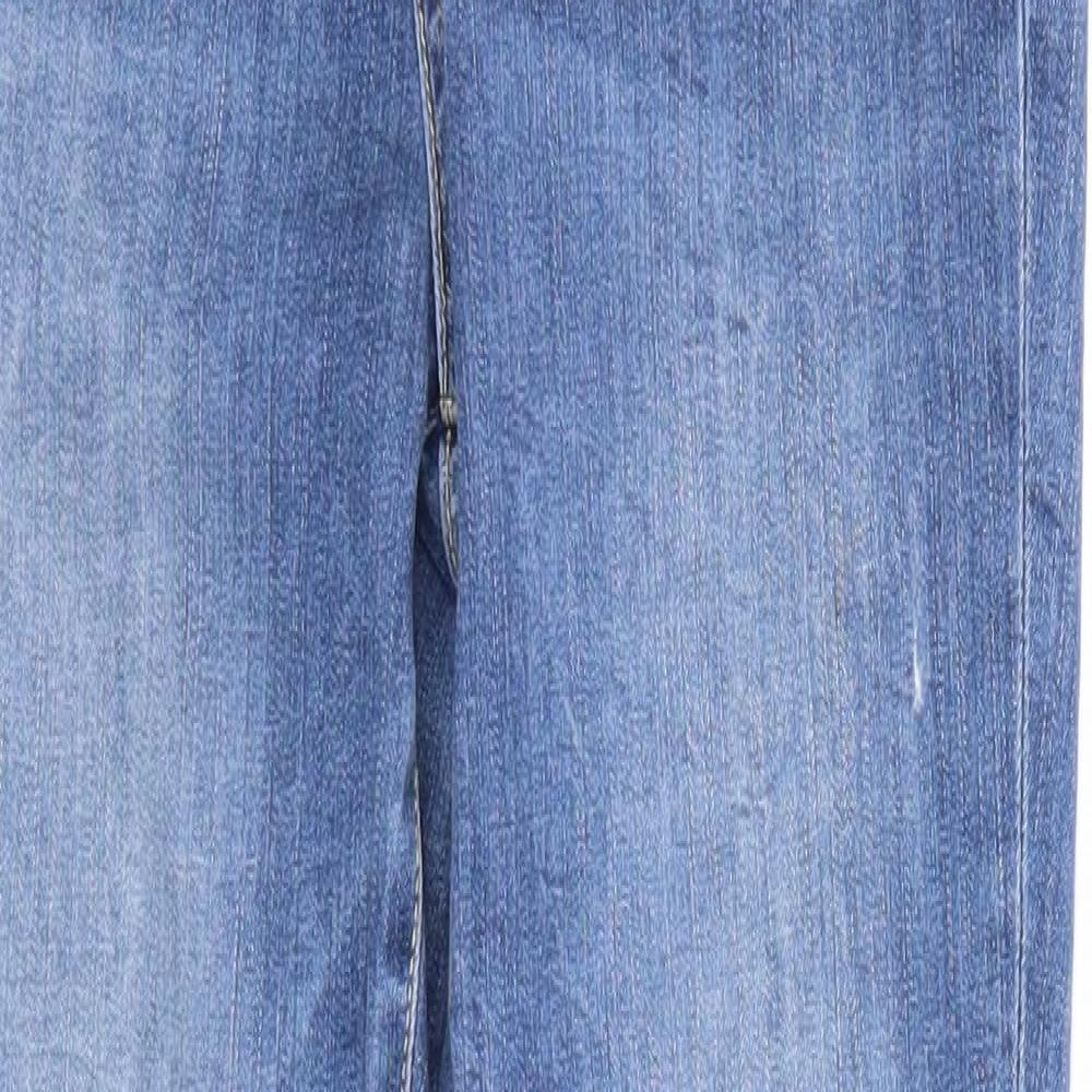 H&M Womens Blue Cotton Skinny Jeans Size 27 in Regular Zip