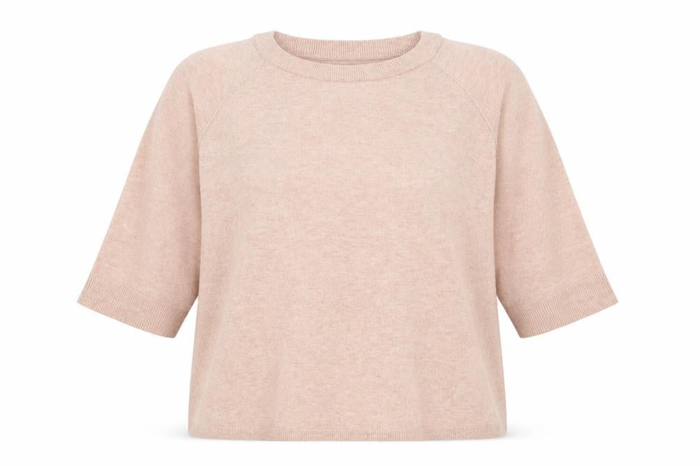 VERO MODA Womens Pink Round Neck Viscose Pullover Jumper Size S