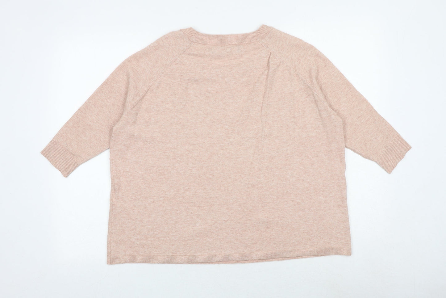 VERO MODA Womens Pink Round Neck Viscose Pullover Jumper Size S