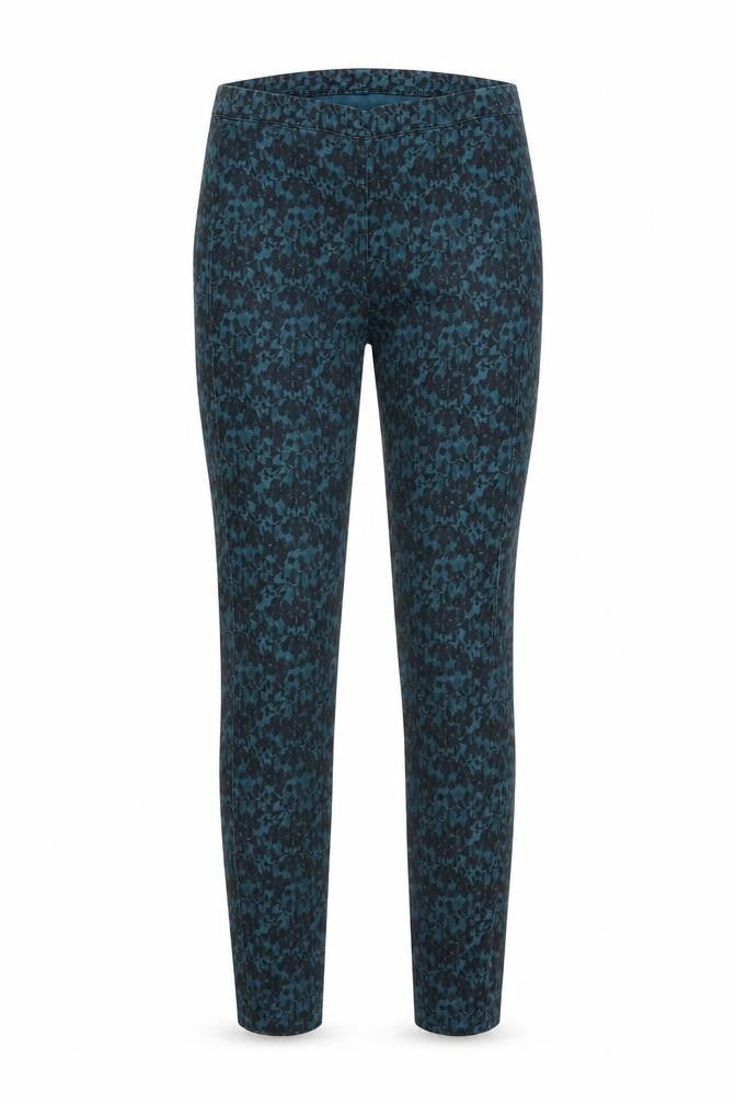 H&M Womens Green Geometric Cotton Skinny Jeans Size 10 Regular Zip