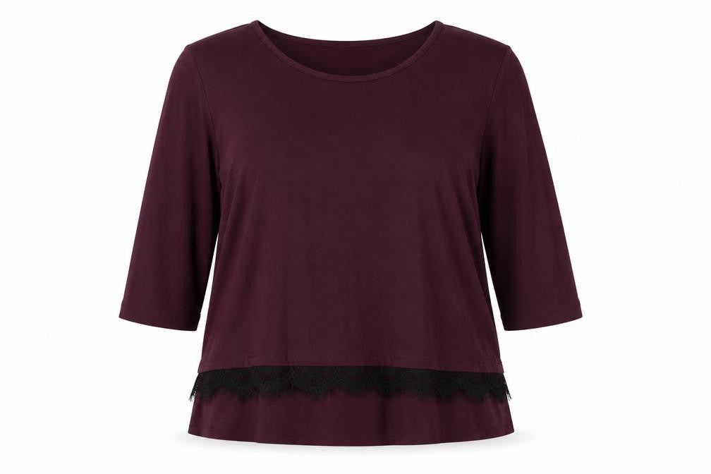 Wallis Womens Purple Viscose Basic Blouse Size 16 Round Neck