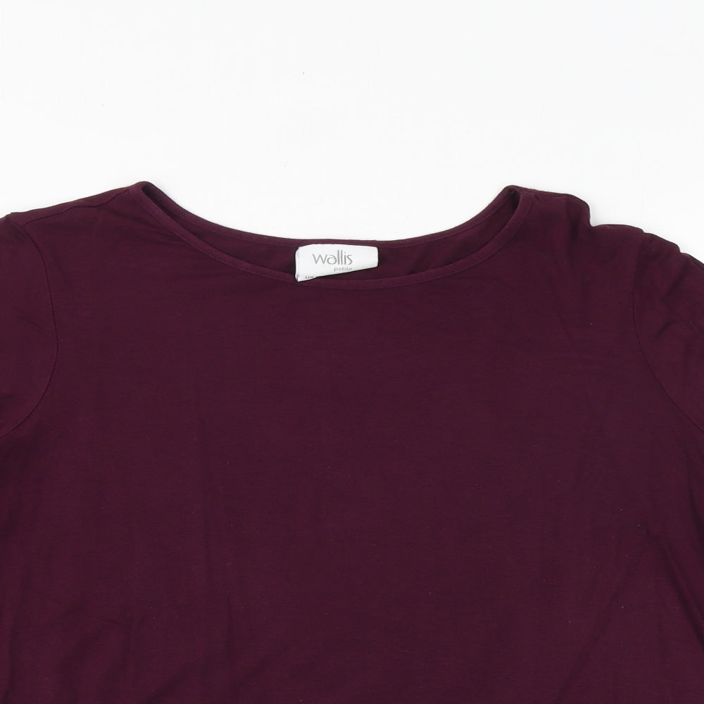 Wallis Womens Purple Viscose Basic Blouse Size 16 Round Neck