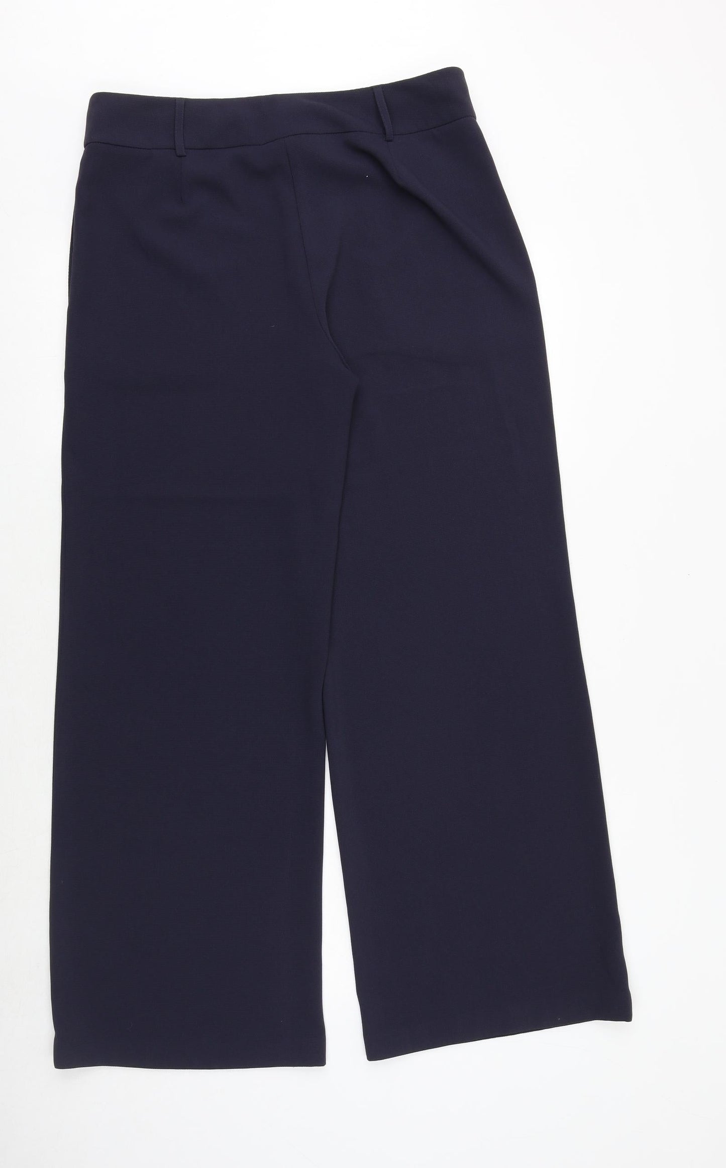Marks and Spencer Womens Blue Polyester Dress Pants Trousers Size 12 Regular Zip