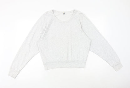 I Love H81 Womens Grey Cotton Pullover Sweatshirt Size M Pullover
