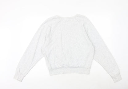 I Love H81 Womens Grey Cotton Pullover Sweatshirt Size M Pullover