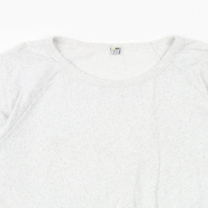 I Love H81 Womens Grey Cotton Pullover Sweatshirt Size M Pullover