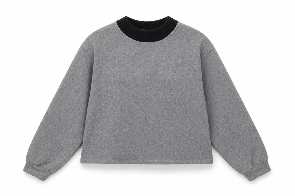 Zara Womens Grey Polyester Pullover Sweatshirt Size S Pullover