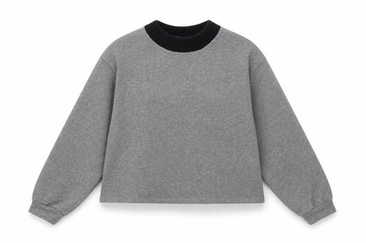 Zara Womens Grey Polyester Pullover Sweatshirt Size S Pullover
