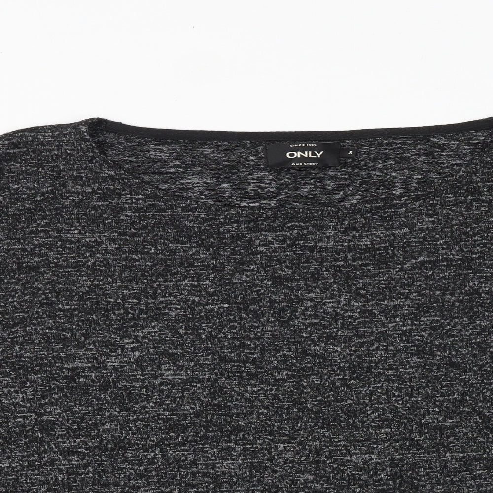 Only Womens Black V-Neck Viscose Pullover Jumper Size S