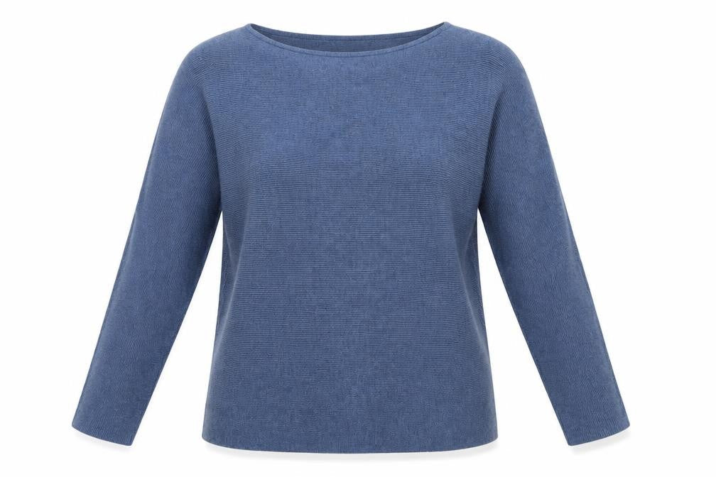 H&M Womens Blue Round Neck Polyester Pullover Jumper Size XS