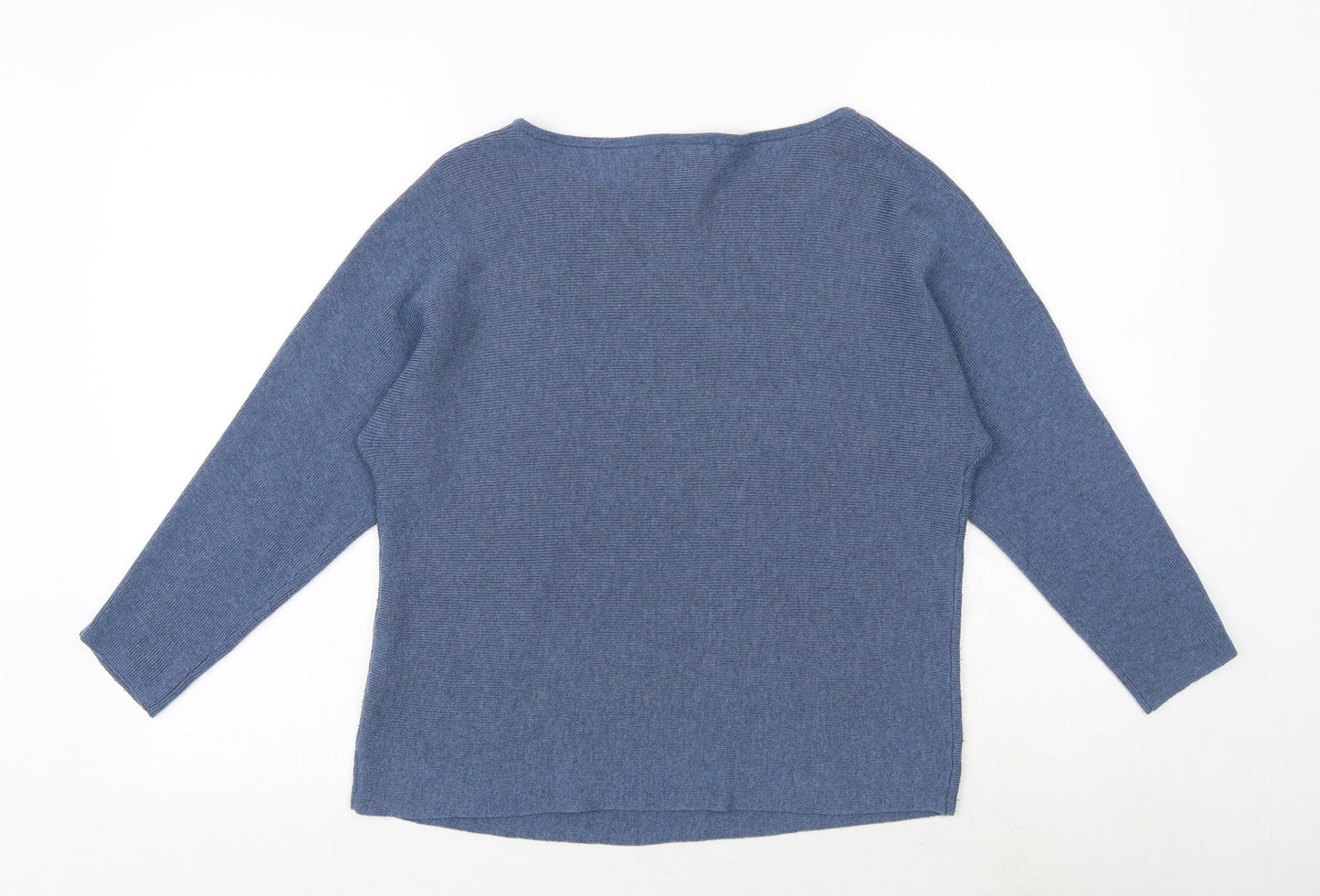 H&M Womens Blue Round Neck Polyester Pullover Jumper Size XS