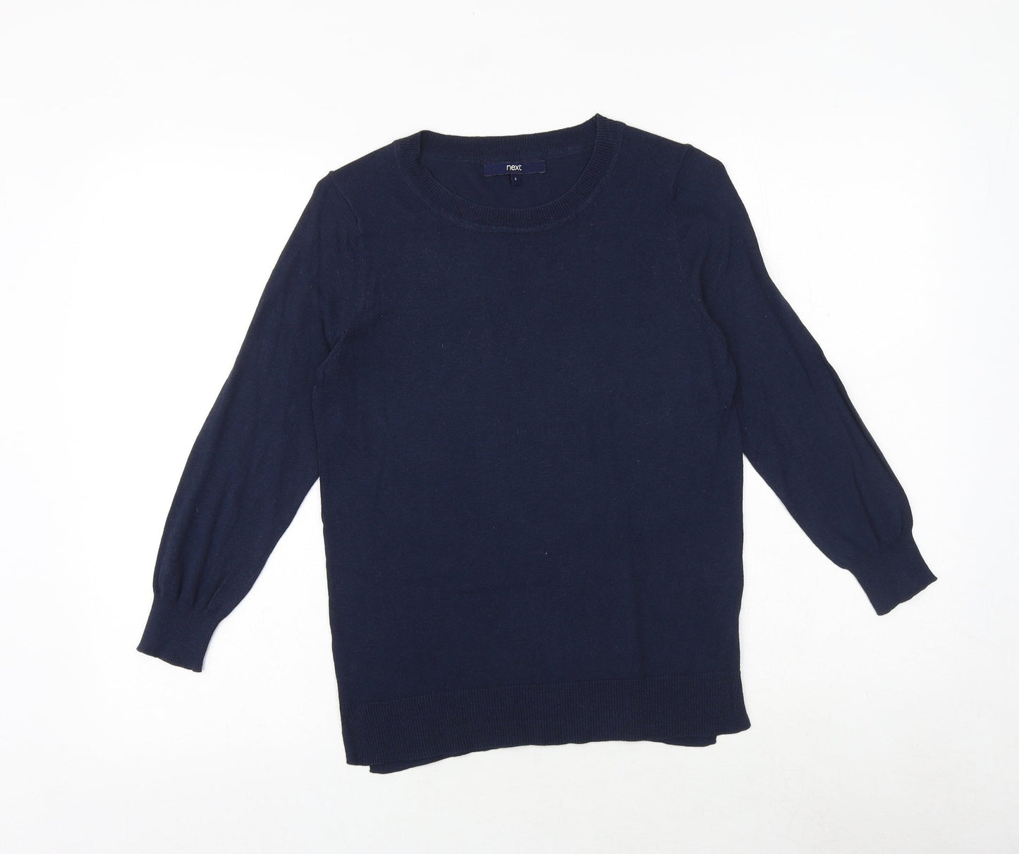 NEXT Womens Blue Round Neck Cotton Pullover Jumper Size 6