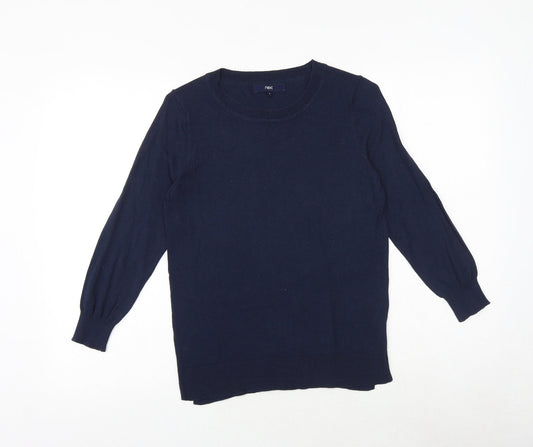 NEXT Womens Blue Round Neck Cotton Pullover Jumper Size 6