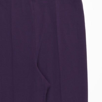 Autonomy Womens Purple Polyester Trousers Size 14 Regular