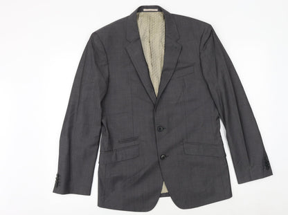 Next Mens Grey Wool Jacket Suit Jacket Size 38 Regular