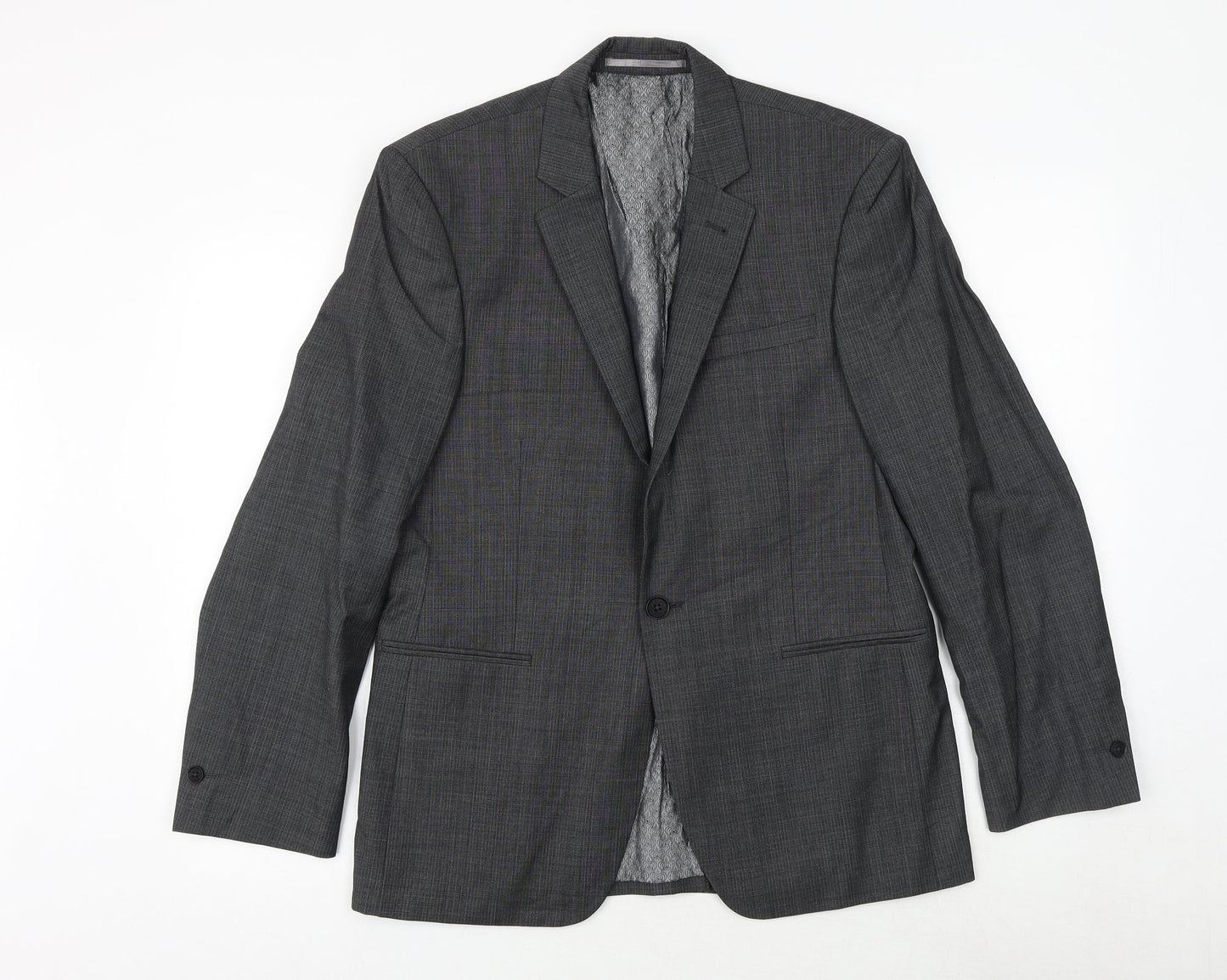 NEXT Mens Grey Wool Jacket Blazer Size 38 Regular