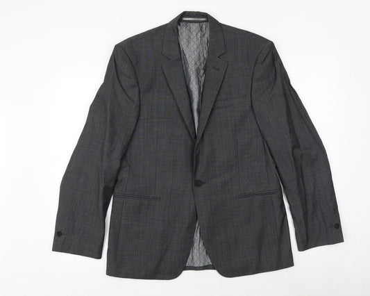 NEXT Mens Grey Wool Jacket Blazer Size 38 Regular