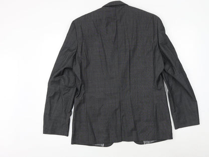 Next Mens Grey Wool Jacket Blazer Size 38 Regular