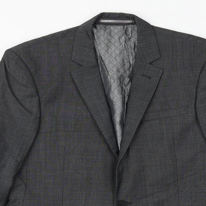 Next Mens Grey Wool Jacket Blazer Size 38 Regular