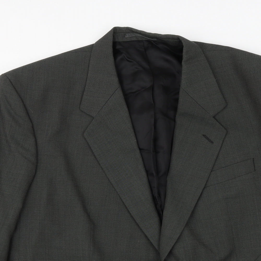 Charlton Gray Mens Green Polyester Jacket Suit Jacket Size 44 Regular