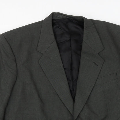 Charlton Gray Mens Green Polyester Jacket Suit Jacket Size 44 Regular
