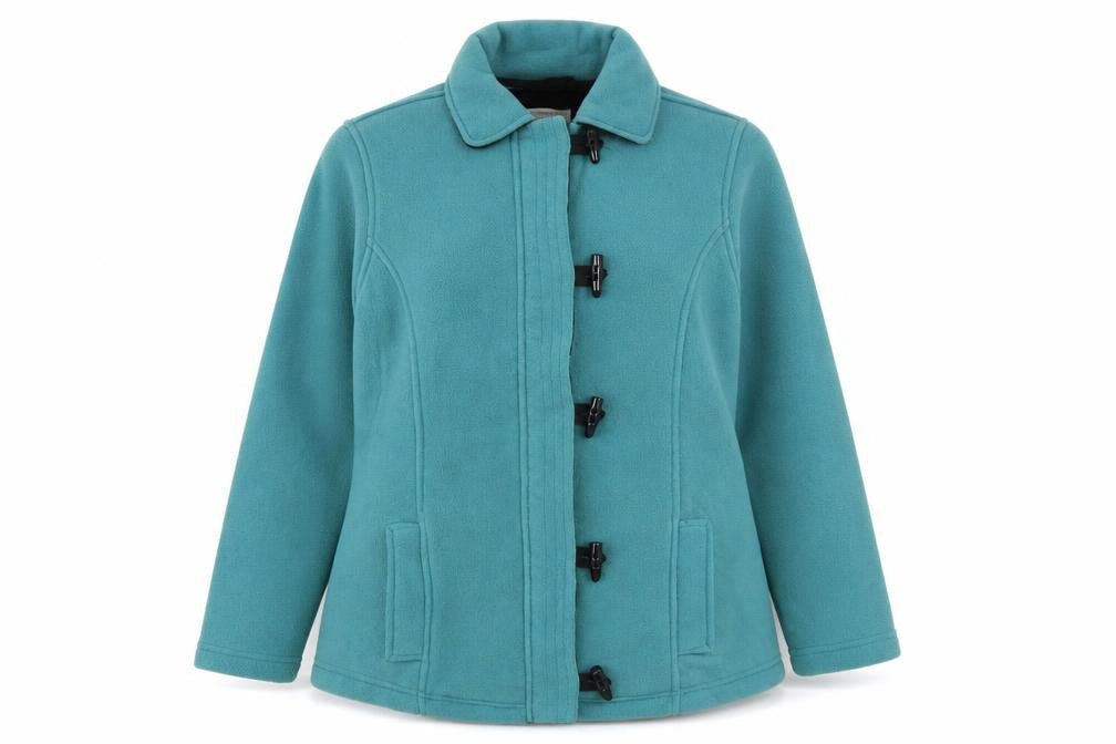 Tommy & Kate Womens Green Jacket Size 14 Hook & Loop