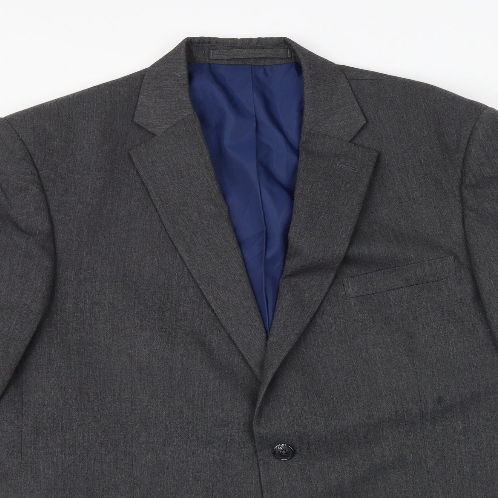 Marks and Spencer Mens Grey Polyester Jacket Suit Jacket Size 44 Regular