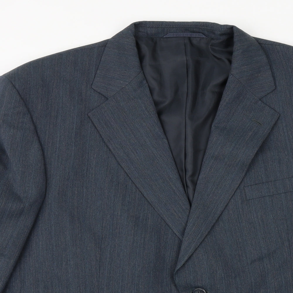 Debenhams Mens Blue Polyester Jacket Suit Jacket Size 48 Regular