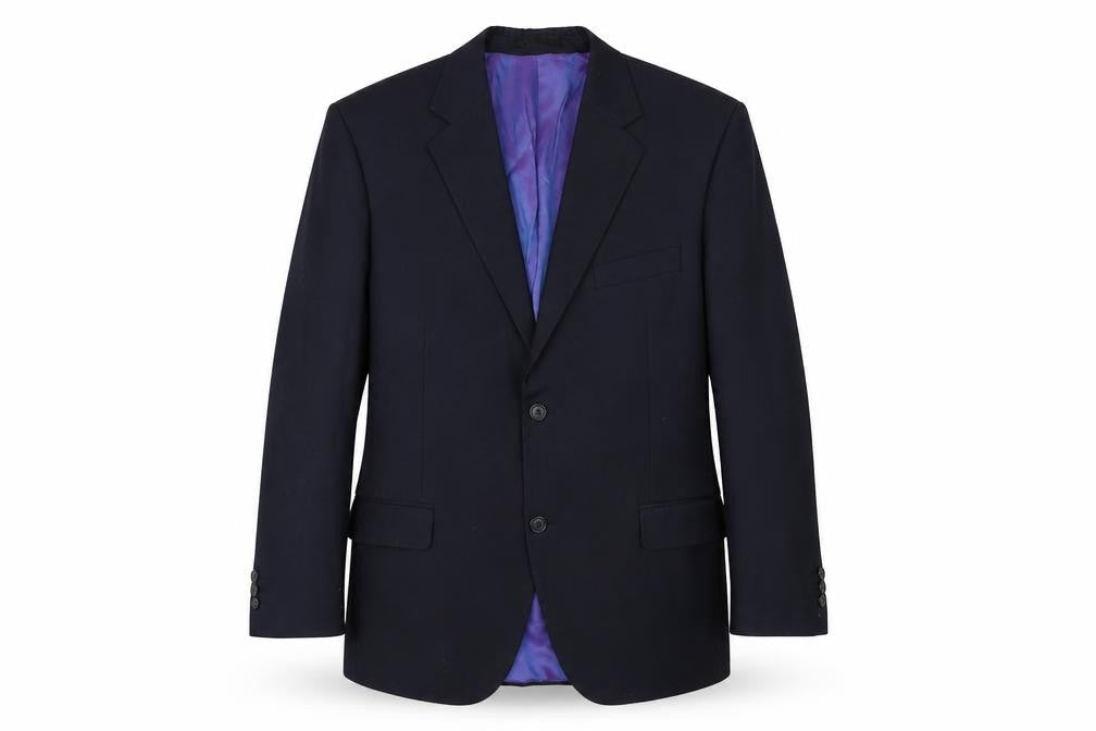 hasp Mens Blue Polyester Jacket Suit Jacket Size 42 Regular