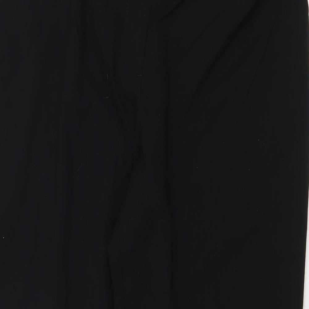 Marks and Spencer Womens Black Polyester Dress Pants Trousers Size 14 Regular Zip