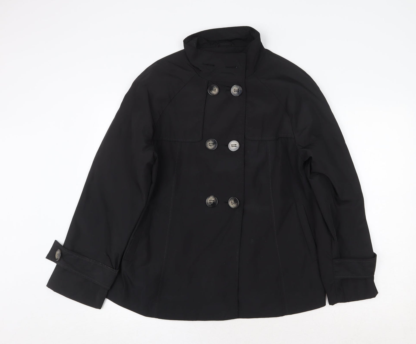 David Barry Womens Black Jacket Size 10 Button