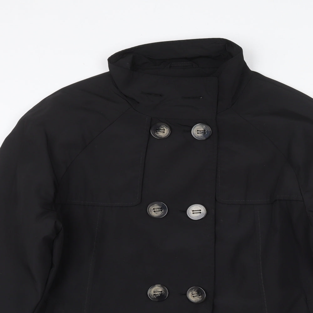 David Barry Womens Black Jacket Size 10 Button
